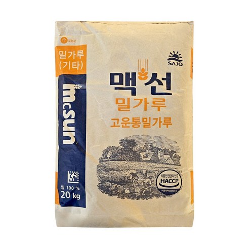 맥선 고운 통밀가루 20kg, 1개 맥선밀가루