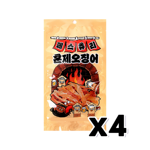 페스츄리 훈제오징어 술안주간식 30g x 4개