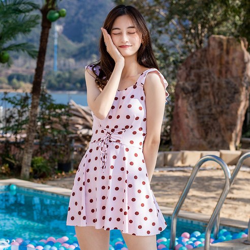 이우 직판 수영복 여사 보수 온천 프린트 신형 수영복 여자 수영복, 핑크/핑크, M(80-95근)