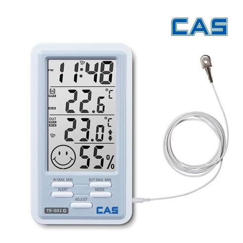 카스 온습도계 TE-501G 외부내부온도측정 (W7D7498), 1개, 상세페이지 참조