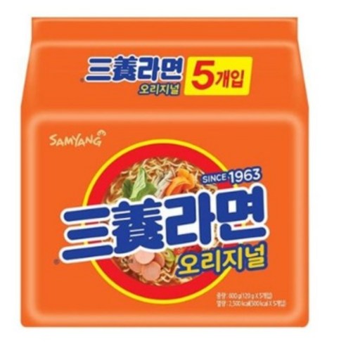 삼양라면 120g, 5개