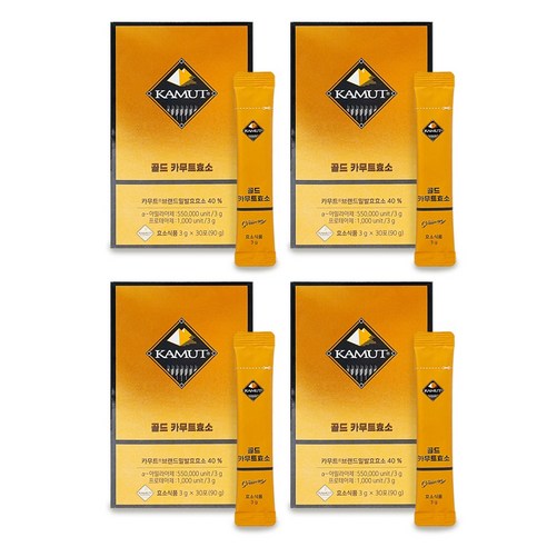 KAMUT 골드 카무트 효소 30포 소화 곡물발효 카뮤트, 90g, 4개