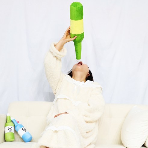 [모사찌] 6size 금연 & 소주 쿠션 바디필로우 애착인형 대형 모찌 베게 베개 킹받는 쓸데없는 쓸모없는 금주, 소주블루