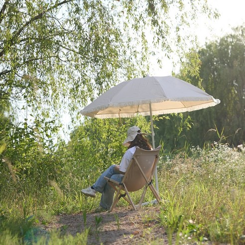 따스한 햇살 아래 나만의 오아시스, 세모천막 3단 포켓 미니 파라솔