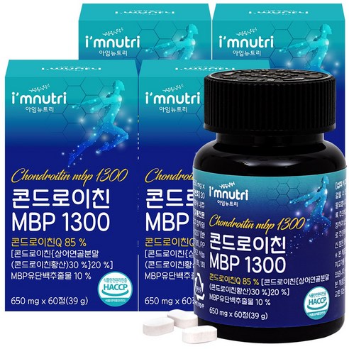 아임뉴트리 콘드로이친 MBP 1300 식약처 HACCP 인증, 60정, 4개