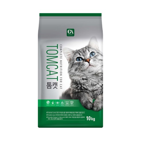 톰캣 10kg 전연령 고양이 사료 / 헤어볼 억제 및 눈건강에 도움이 되는 사료, 1개