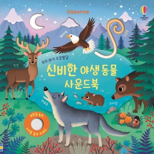 Usborne 우리 아기 오감발달 신비한 야생동물 사운드북, 어스본코리아, 샘 태플린