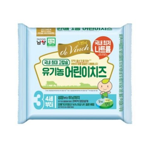 드빈치 자연방목 유기농 어린이치즈 3단계 180g, 치즈, 19개