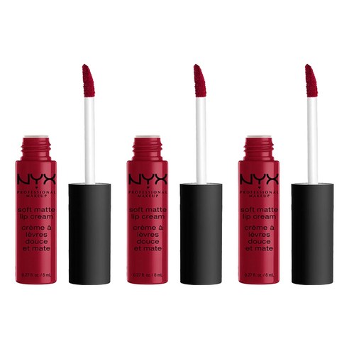 엔와이엑스 소프트 매트 립 크림 8ml, Monte Carlo, 3개