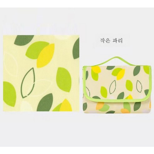 ZZJJC 야외 피크닉 매트 방습 매트 휴대용 텐트 매트 두꺼운 방수 비치 매트, 작은 날잎., 1.5*1m