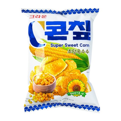 Szmart 슈퍼마켓 초당 옥수수콘칩 과자 70g 하객버스 여행 고딩 간식, 1개