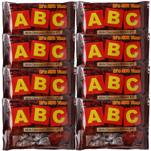 롯데제과 에이비씨 초콜릿, 72g, 8개