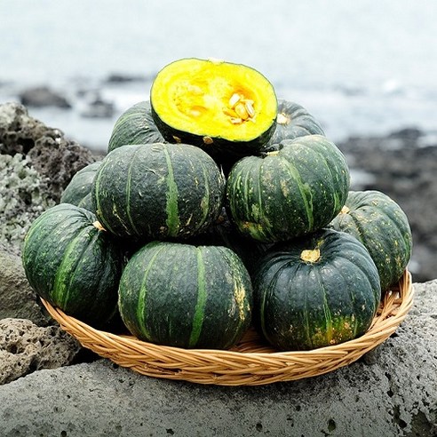 [한경농협]제주 미니 단호박 2kg 3kg 5kg 밤호박 보우짱, 미니 밤호박 3kg(6-10개), 2개