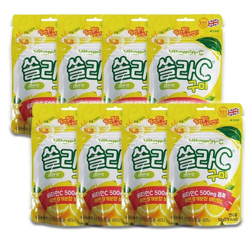 고려은단 쏠라C구미 레몬맛, 50g, 6개