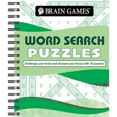 (영문도서) Brain Games - Word Search (Waves) Spiral, Publications International,..., English, 9781639380602