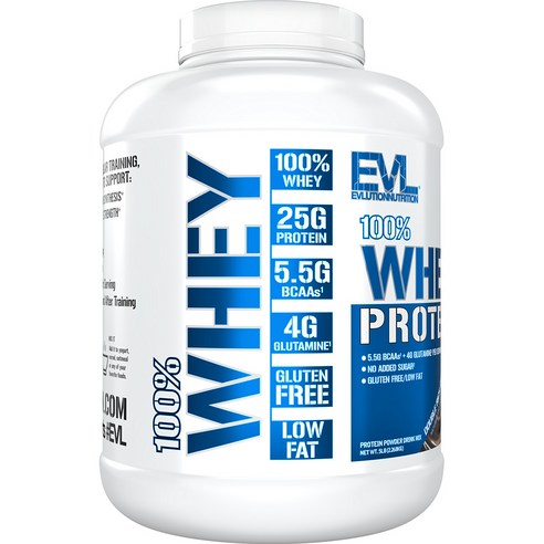 깊고 진한 초콜릿 맛으로 즐기는 근육 성장, EVLUTIONNUTRITION 웨이 프로틴 더블 리치 초콜릿 맛