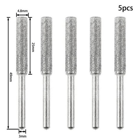 우드카빙 조각칼 5 pcs 다이아몬드 코팅 원통형 버 4.0mm 4.8mm 5.5mm, 협력사, 1-4.8mm