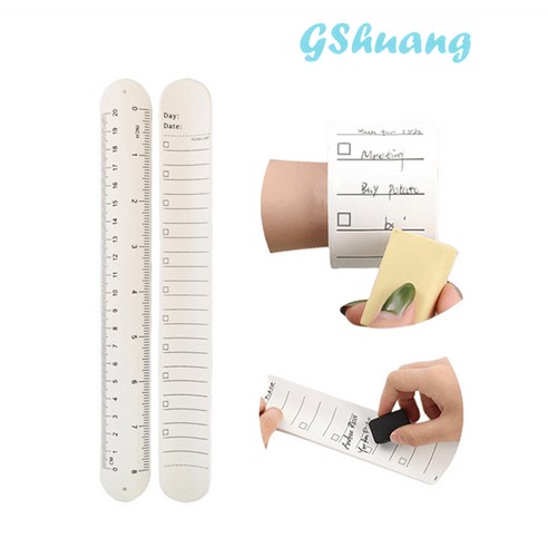 GShuang 재사용 실습생 메모 간호사 팔찌, 2개, 화이트