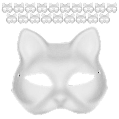라라공방 DIY 색칠놀이 종이탈 가면 20p, 고양이, 1개