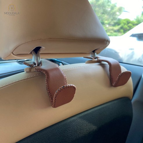 모두달라 차량용 가죽 후크걸이: 차량 여행 편의성과 조직성을 향상시키는 필수 아이템