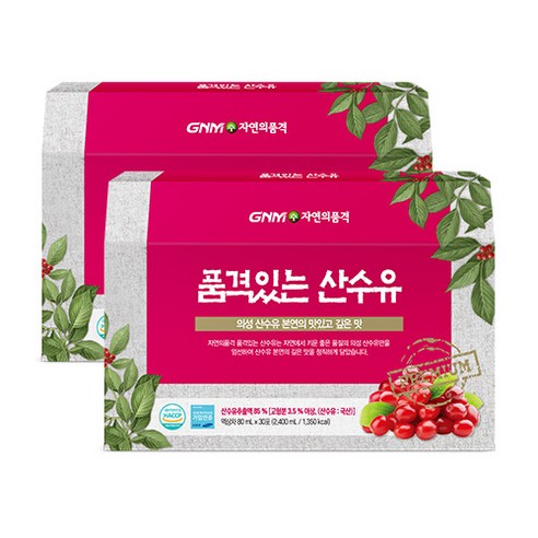 GNM자연의품격 품격있는 산수유즙 (1박스당 30포), 80ml, 60개