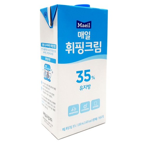 유지방 35% 무가당 생크림으로 홈베이킹 금손되기!