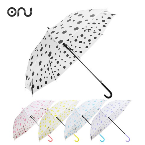 [ONU] 오앤유 53 땡땡이 반투명 자동우산 블랙, 블랙 섬네일