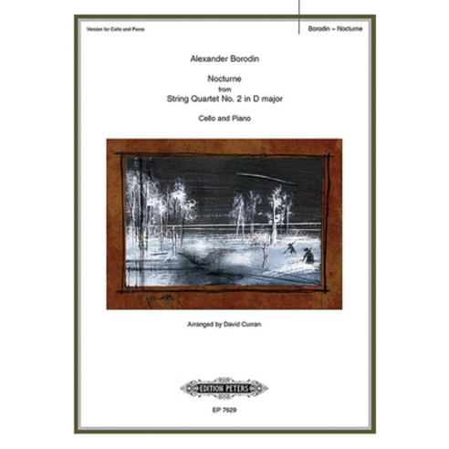 (영문도서) Nocturne from String Quartet No. 2 in D (Arranged for Cello and Piano) Paperback, Alfred Music, English, 9790577084220