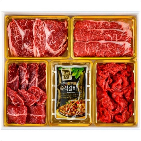 쇠고기집 육즙이 진한 프리미엄 한우 선물세트 명절선물, 1세트, 1.2kg