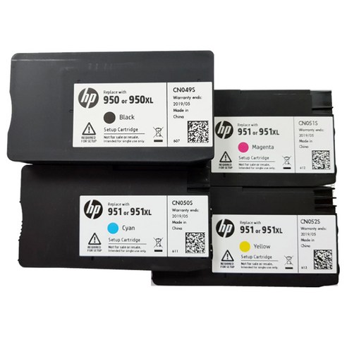 NO.950 NO.951 정품번들 잉크 4색세트 HP8100 HP8600 HP8610 HP8620 HP8630 HP8640 HP8660 HP251DW HP276DW, 1개