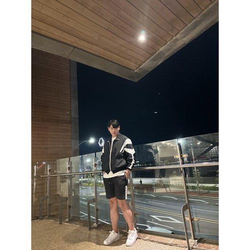 트리플 아노락 집업자켓 반바지 팬츠 세트 남자 트레이닝