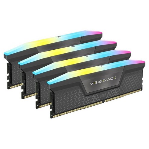 Corsair Vengeance RGB DDR5 32GB (2x16GB) 5600 C36 데스크탑 메모리 쿨 그레이, 5600 MHz_64GB (4x16GB)
