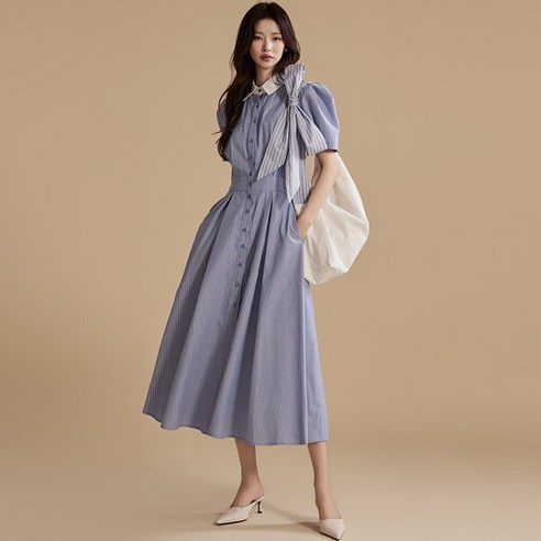 딘트 D4966 셔츠 원피스 SKY BLUE L사이즈 제작