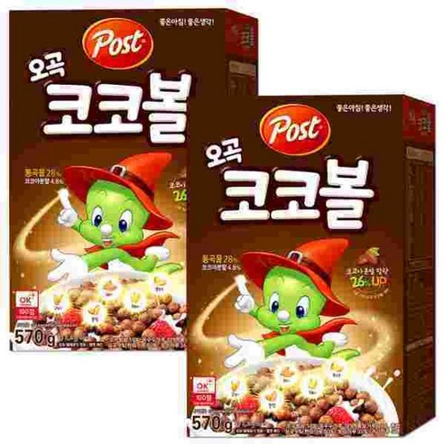 포스트 오곡코코볼 570gx2개, 570g, 2개 x2g