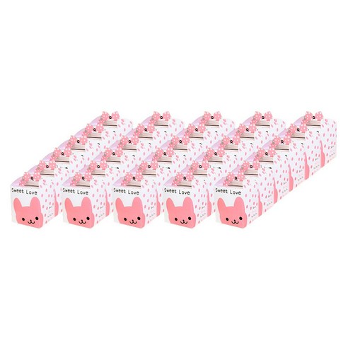 선물 포장 상자 박스 SET 세트 크래프트 답례품 결혼식 어린이집, 리본토끼 선물상자 / 30장