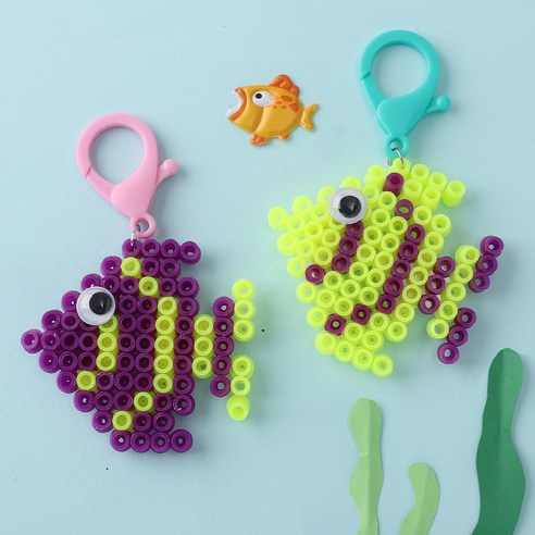 아트랄라 픽셀비즈_물고기키링, 옐로