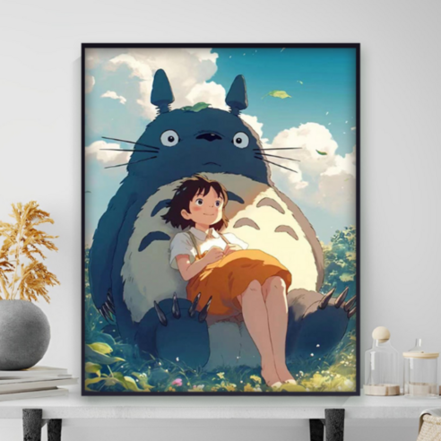 조이제이 21종 40x50 쉬운그림그리기 DIY 유화그리기세트 명화그리기, 014 지브리, 1개