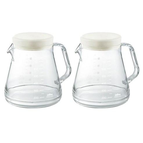아케보노 커피 서버 스트롱 화이트, 750ml, 2개, 뚜껑 + 커피서버