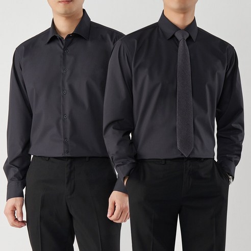 팀스핏 남성용 구김 방지 스판 셔츠는 사계절 활용 가능한 편안한 정장셔츠입니다.