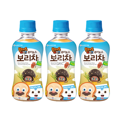 롯데칠성 브레드이발소 루이보스 보리차 230ml 6개 유아 음료