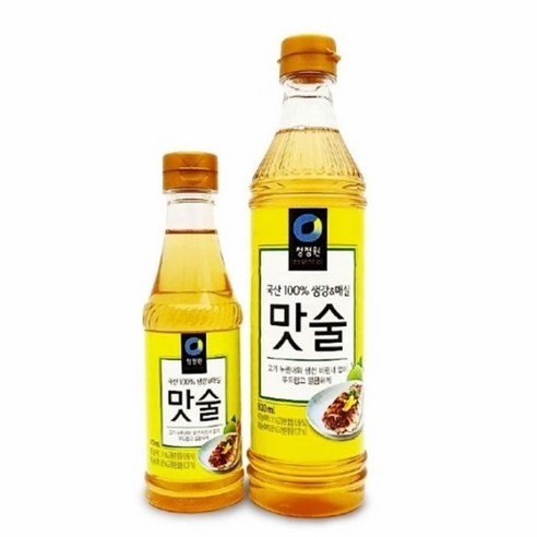 기타 청정원 요리맛술 국산 생강 매실 맛술 잡내제거, 830ml, 2개
