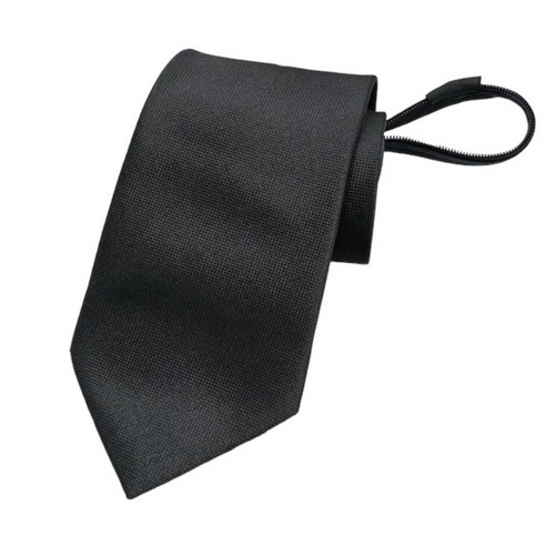 솔리드 지퍼 자동 넥타이 검정 네이비