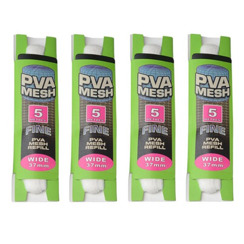 4xPVA 잉어 낚시 메쉬 미끼 그물 유니버설 리필 스타킹 미끼 가방 37mm 5M, 화이트, 다른