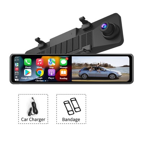 외장형2채널블랙박스 외장형블랙박스 12 inch 4k car dvr 카플레이 amp 안드로이드 auto dual lens 38402160p front camera 1080p