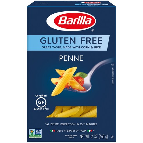 Barillaバリラ 일본직구 6 박스 세트 바릴라 펜네 글루텐 프리 (옥수수 가루 & 쌀가루) 340g 파스타 병렬 수입, 6개