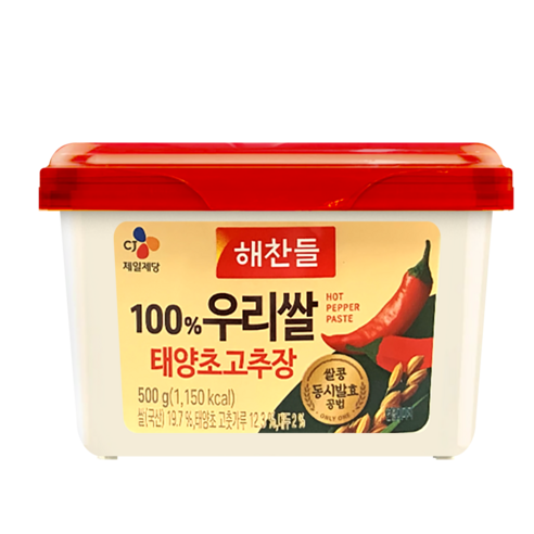 해찬들 100% 우리쌀 태양초 고추장 맛있게 매운 국산고추장 여행캠핑추천, 500g, 1통