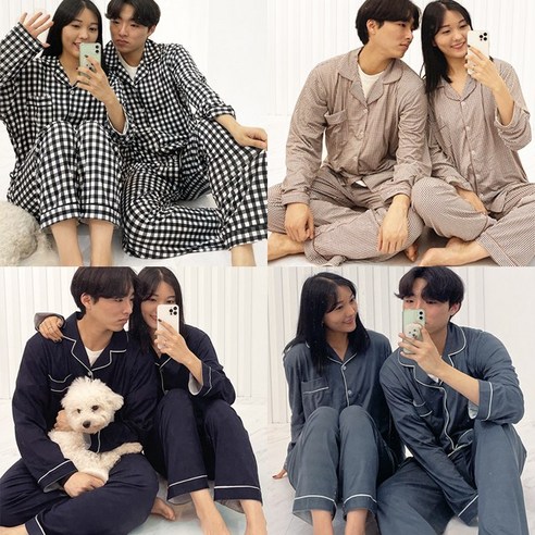 볼리쉬 피치기모 커플 셔츠 잠옷세트
