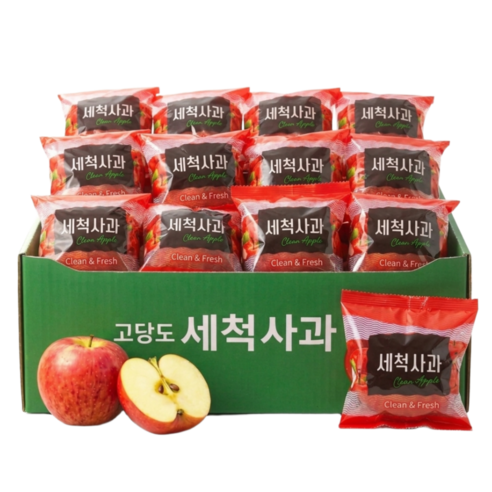 [타임특가] 더프레시 당도선별 산지직송 껍질째먹는 꿀부사 세척사과, 1박스, 3kg