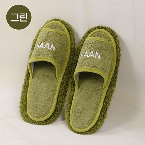 실내 청소 걸레 발걸레 발로쓱 초극세사 층간소음 방지 극세사 탈부착 슬리퍼, 1개, 그린