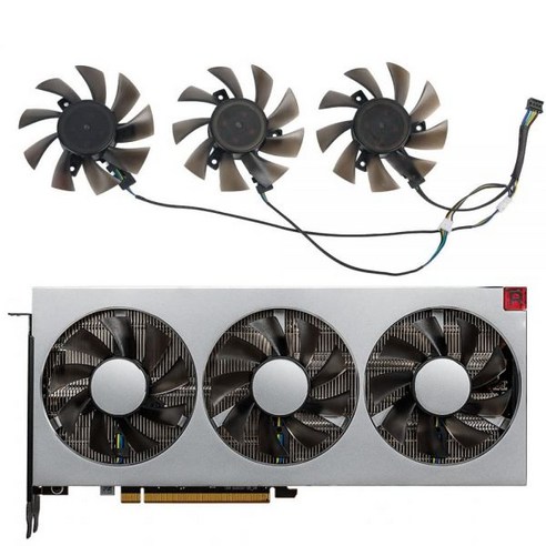 DC12V 0.32A 4Pin 75mm FD8015H12S AMD Radeon VII 그래픽 카드 팬용 GPU 냉각 팬 Fan ABC, 팬 ABC 0.32h